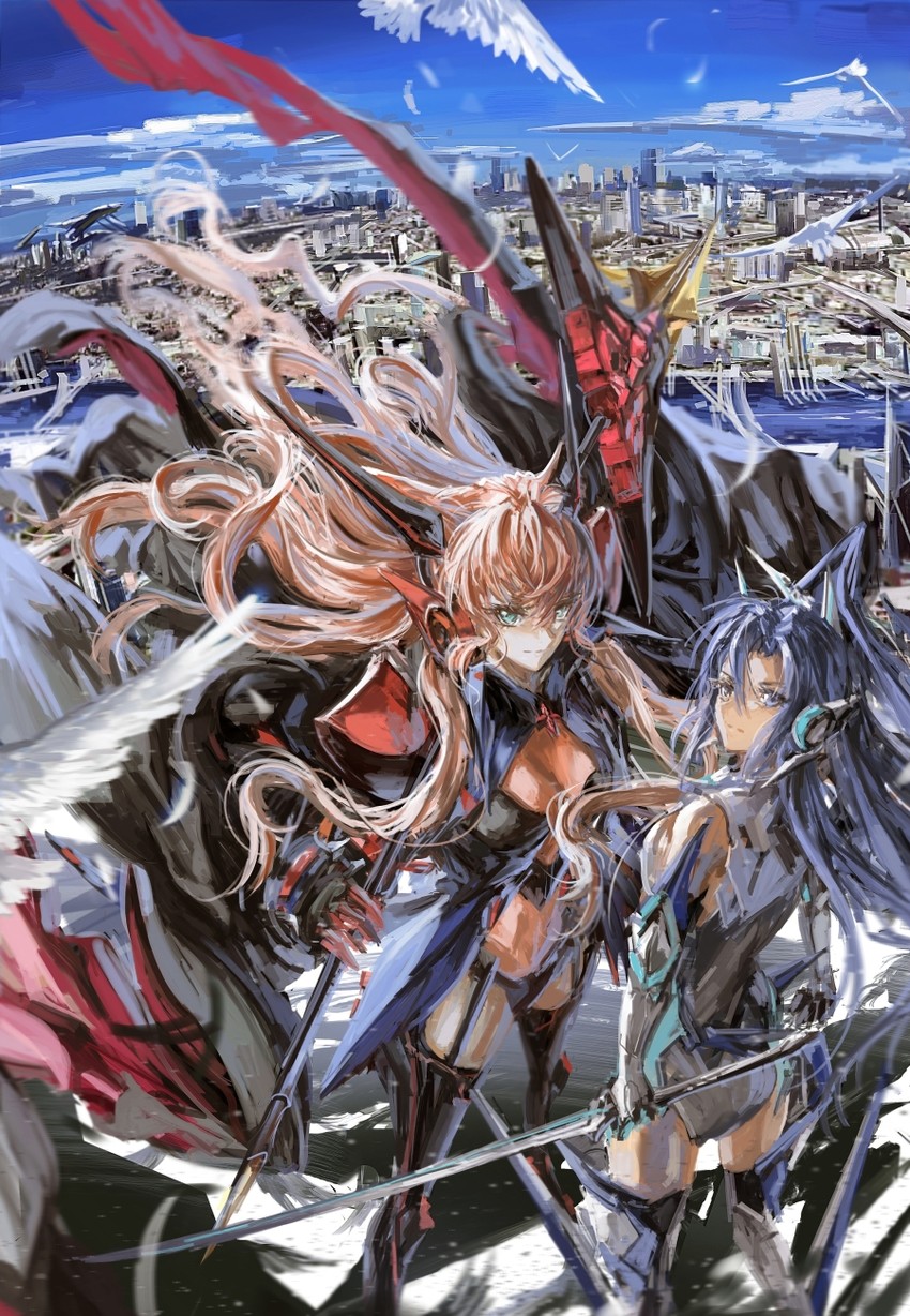 kazanari tsubasa and maria cadenzavna eve (senki zesshou symphogear) drawn by stu_dts