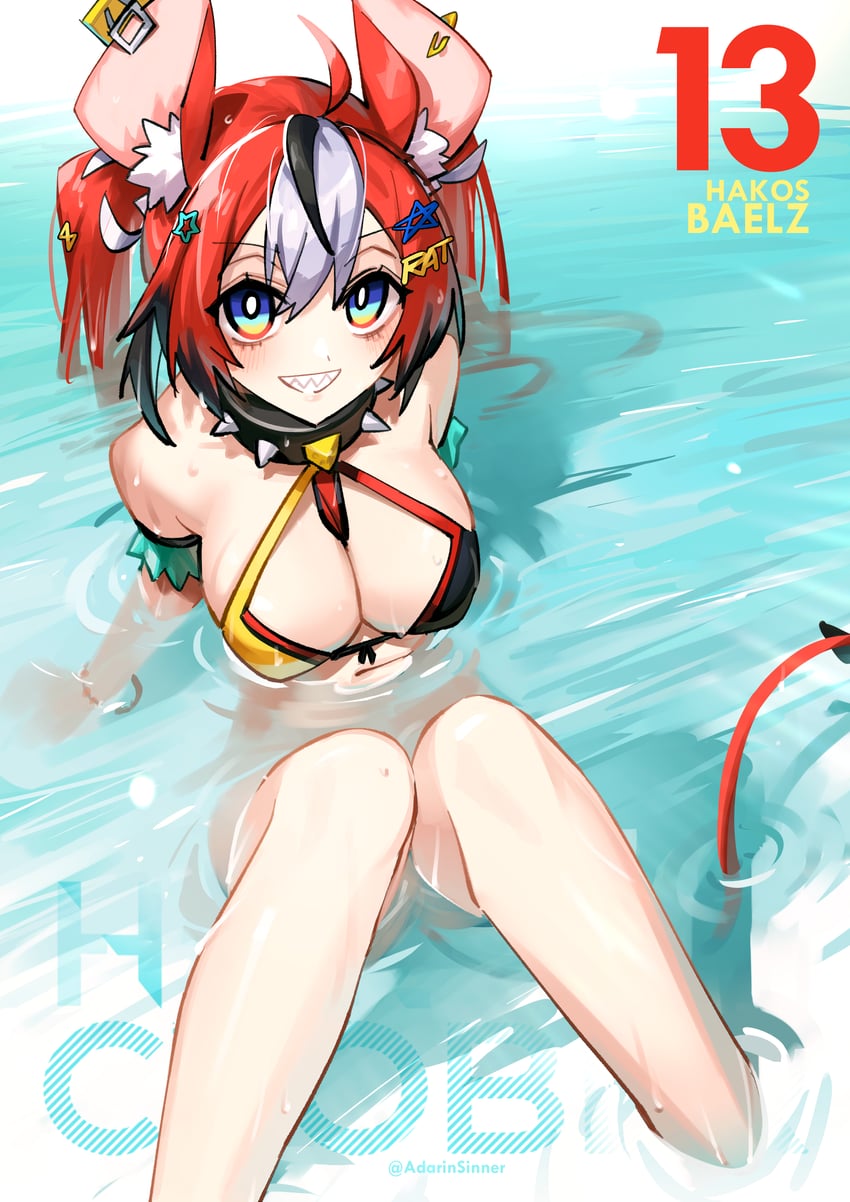 hakos baelz (hololive and 1 more) drawn by adarin