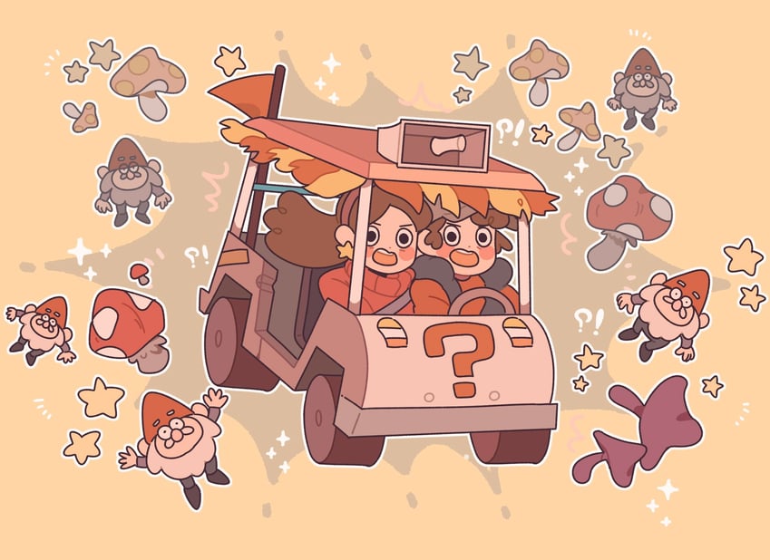 mabel pines and dipper pines (gravity falls) drawn by astrosleep