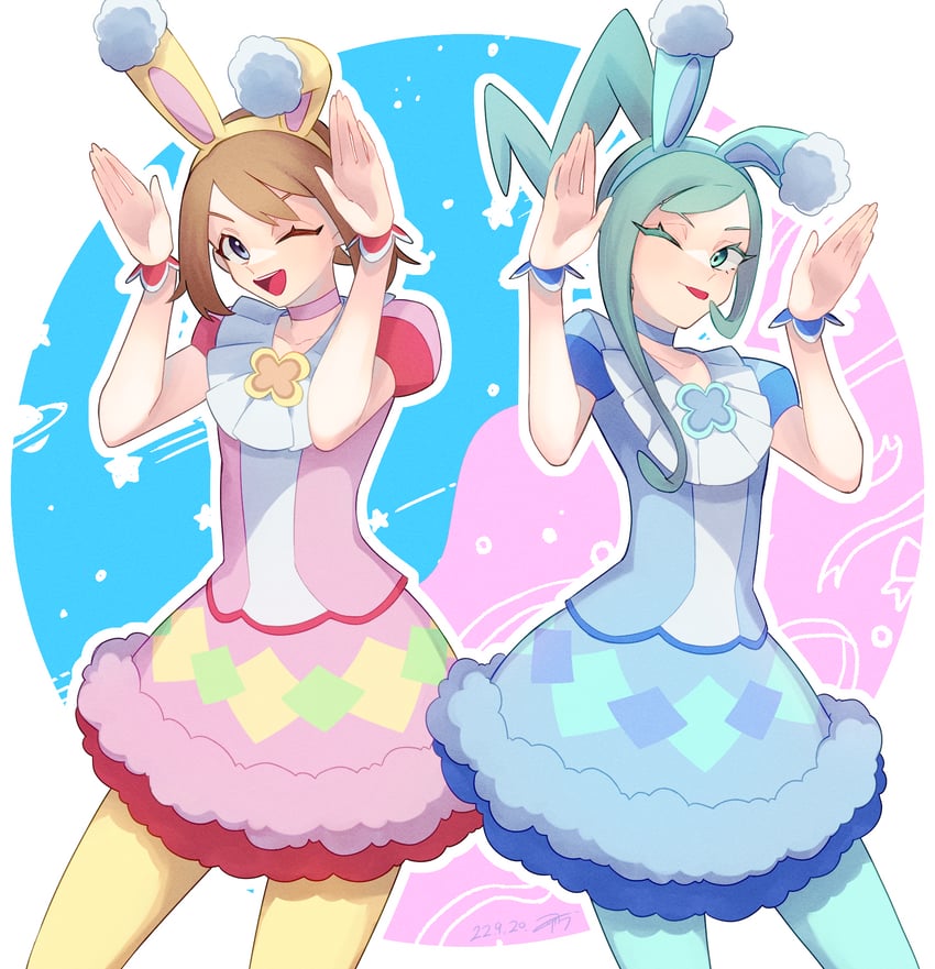 may and lisia (pokemon and 2 more) drawn by cinmoku_sei