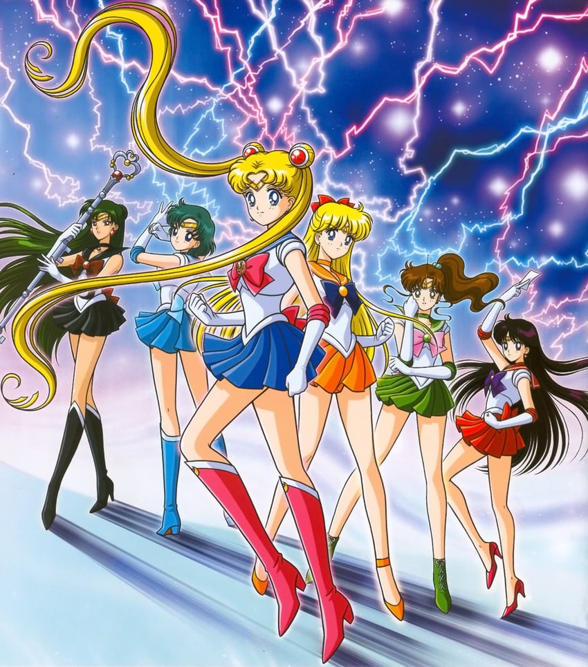 tsukino usagi, sailor moon, mizuno ami, aino minako, hino rei, and 7 more (bishoujo senshi sailor moon and 1 more) drawn by marco_albiero