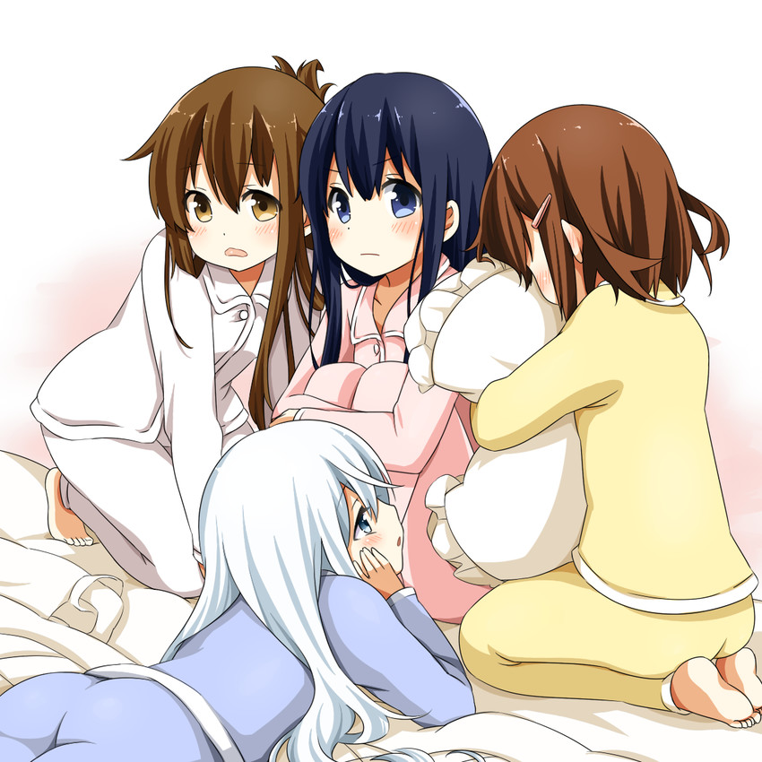 hibiki, inazuma, ikazuchi, and akatsuki (kantai collection) drawn by naiibu