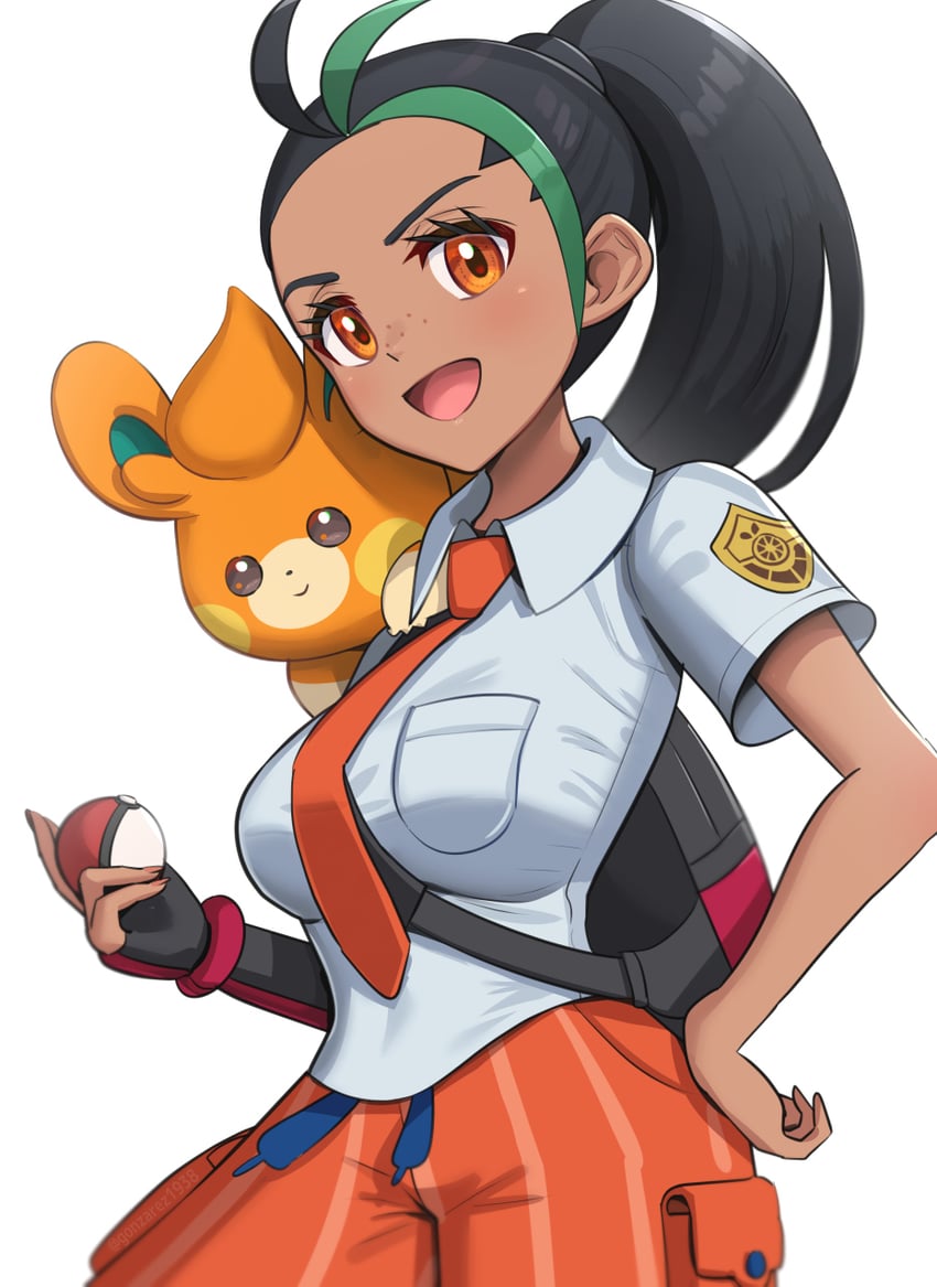 nemona and pawmi (pokemon and 1 more) drawn by gonzarez