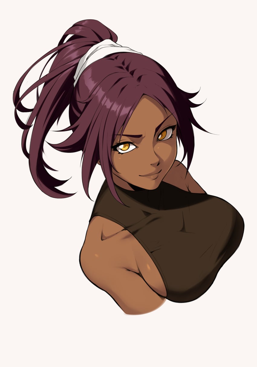 shihouin yoruichi (bleach) drawn by stayaliveplz