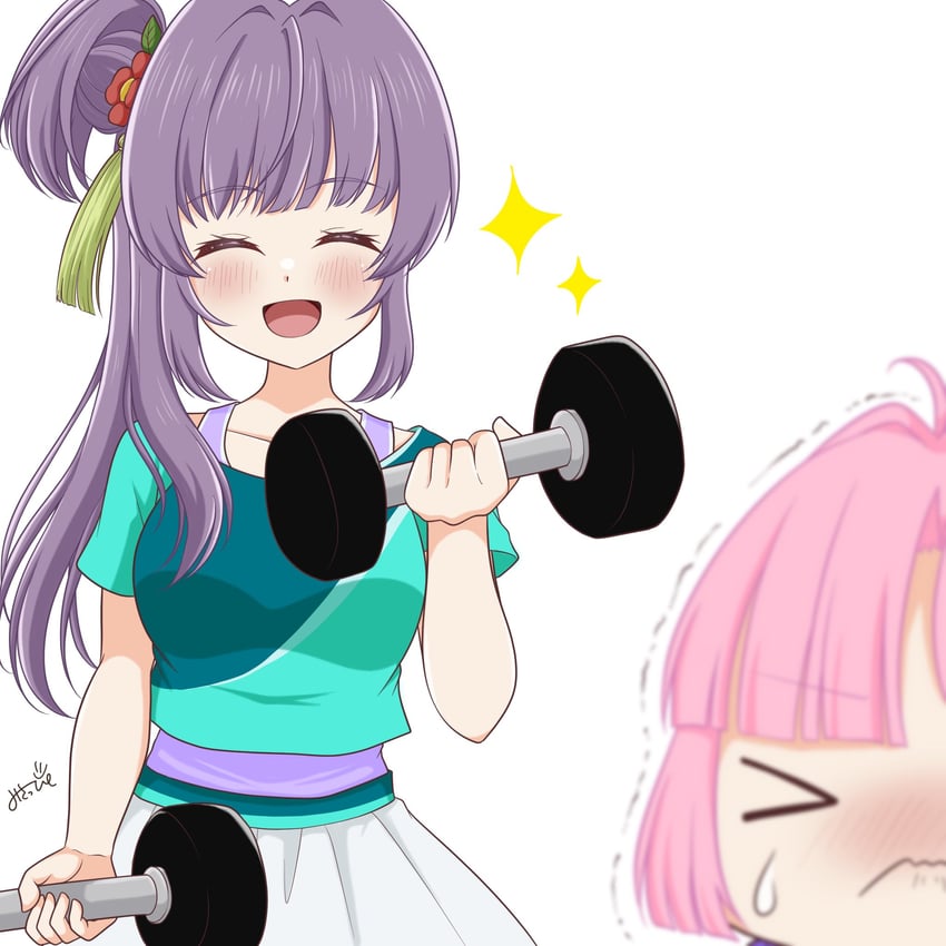 otomune kozue and anyoji hime (love live! and 1 more) drawn by misappi