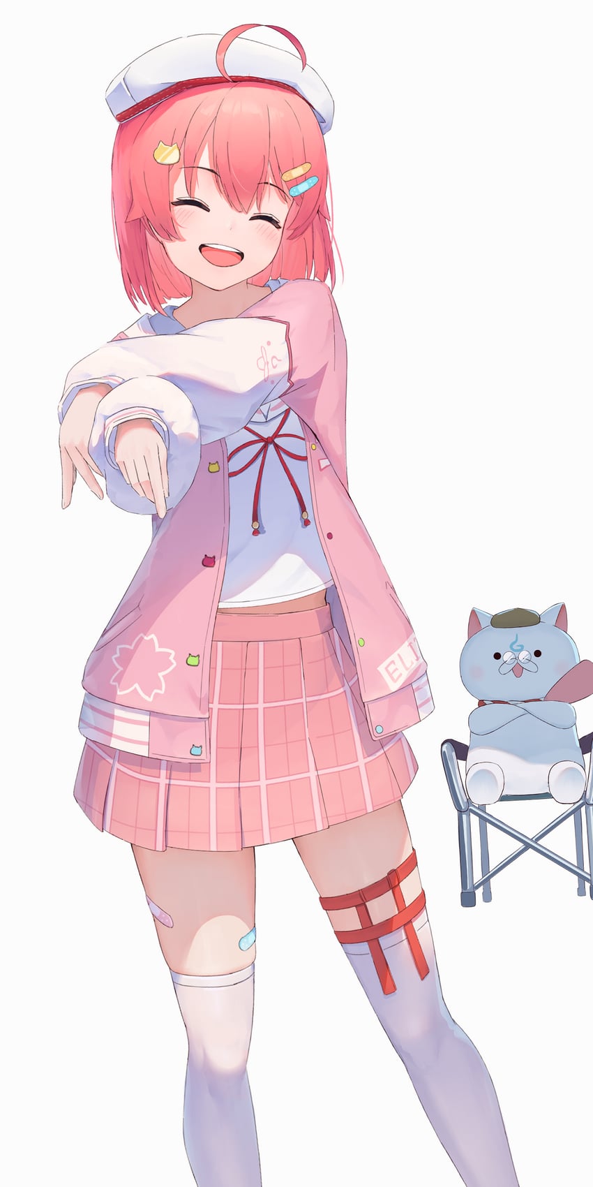 sakura miko and 35p (hololive and 1 more) drawn by momososeji
