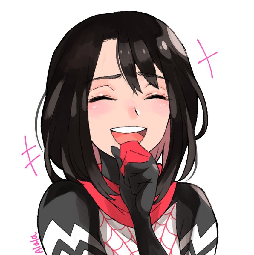 silk and cindy moon (marvel and 1 more) drawn by sushi_pizza_rrr
