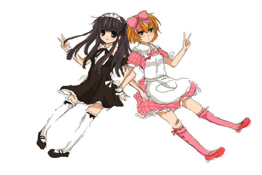 furude rika and houjou satoko (higurashi no naku koro ni) drawn by shiori_(pixiv397581)