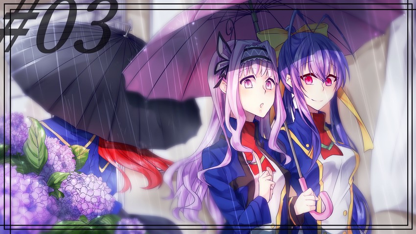 mai natsume, tsubaki yayoi, and kajun faycott (blazblue and 1 more) drawn by saya_(ponzu)
