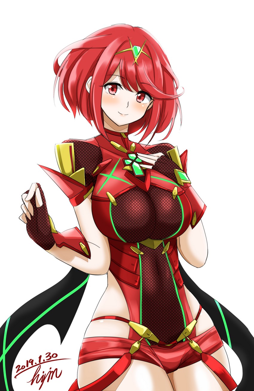 pyra (xenoblade chronicles and 1 more) drawn by hisin