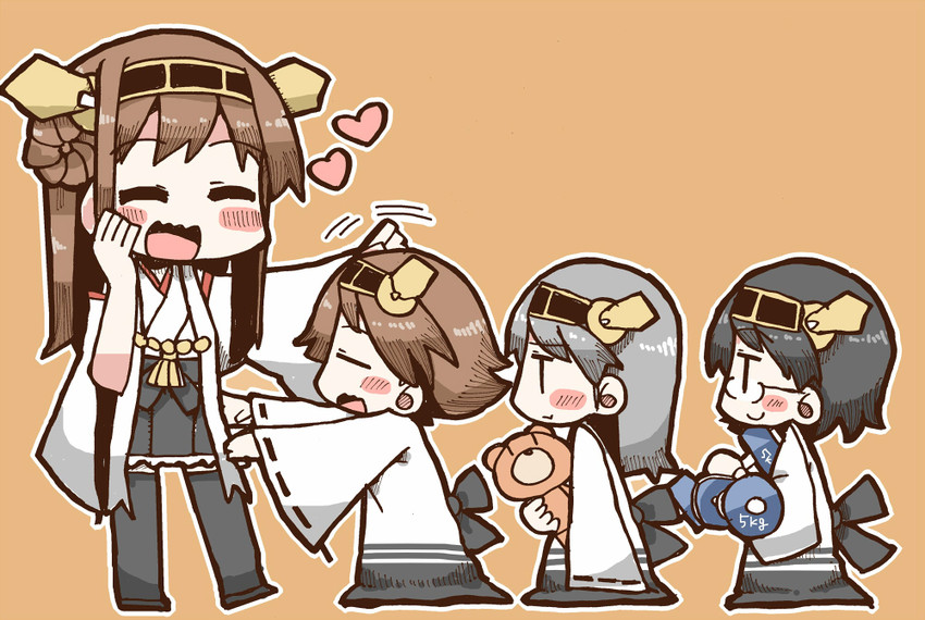 kongou, haruna, hiei, and kirishima (kantai collection) drawn by adomi