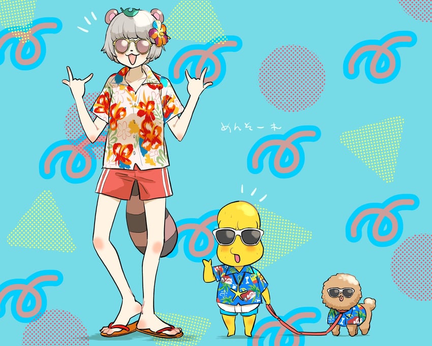 ponpoko and peanuts-kun (mode aim) drawn by ohitori_(o_hitori_sama_1)