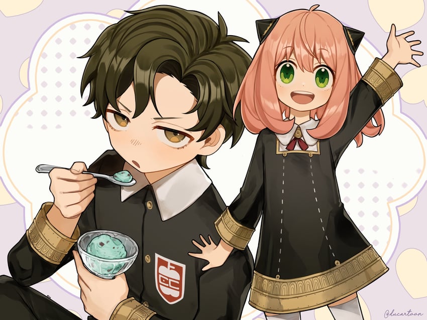 anya and damian desmond (spy x family) drawn by ducartoon