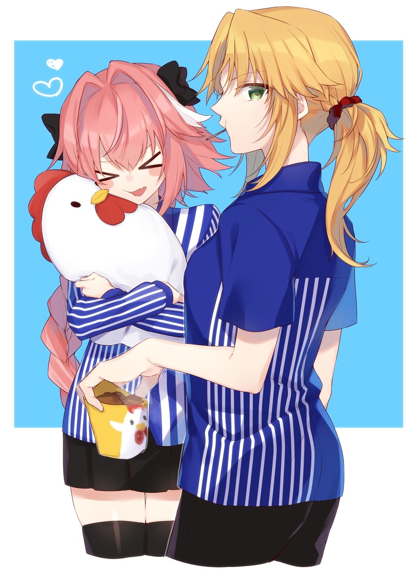 astolfo, mordred, and kara-age kun (fate and 3 more) drawn by kan'yu_(citron_82)