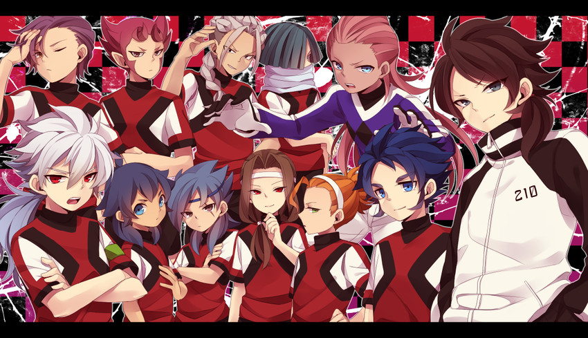 hakuryuu, fudou akio, kishibe taiga, minamisawa atsushi, yukimura hyouga, and 7 more (inazuma eleven and 2 more) drawn by saku_anna