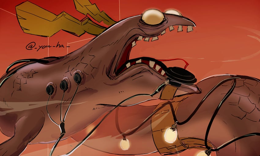 horrorboros (splatoon and 1 more) drawn by you_ha