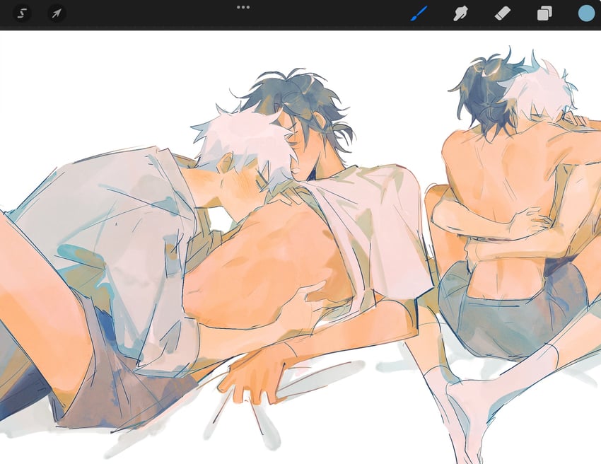 cheng xiaoshi and lu guang (shiguang dailiren) drawn by broomishvevo