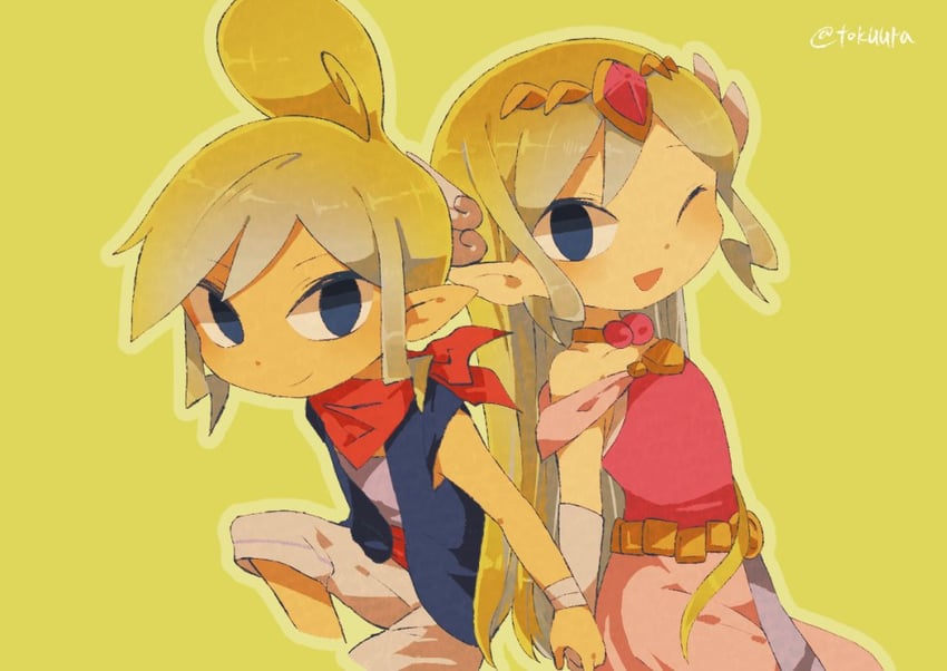 princess zelda, toon zelda, and tetra (the legend of zelda and 1 more) drawn by tokuura