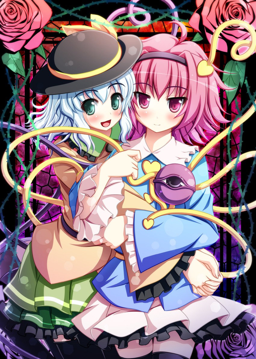 komeiji koishi and komeiji satori (touhou) drawn by akashio_(loli_ace)