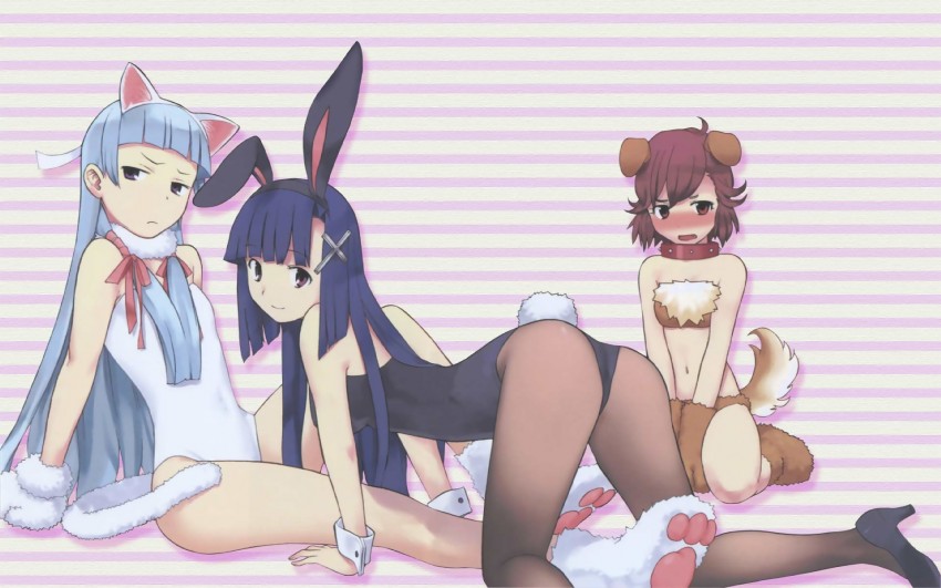 nagi, zange, and aoba tsugumi (kannagi) drawn by takenashi_eri