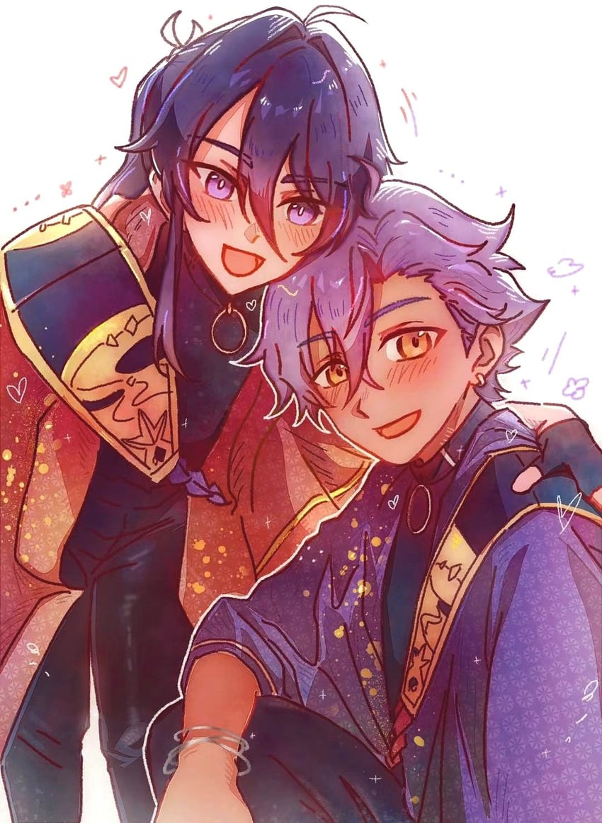 kanzaki souma and otogari adonis (ensemble stars!) drawn by whiten_wolf