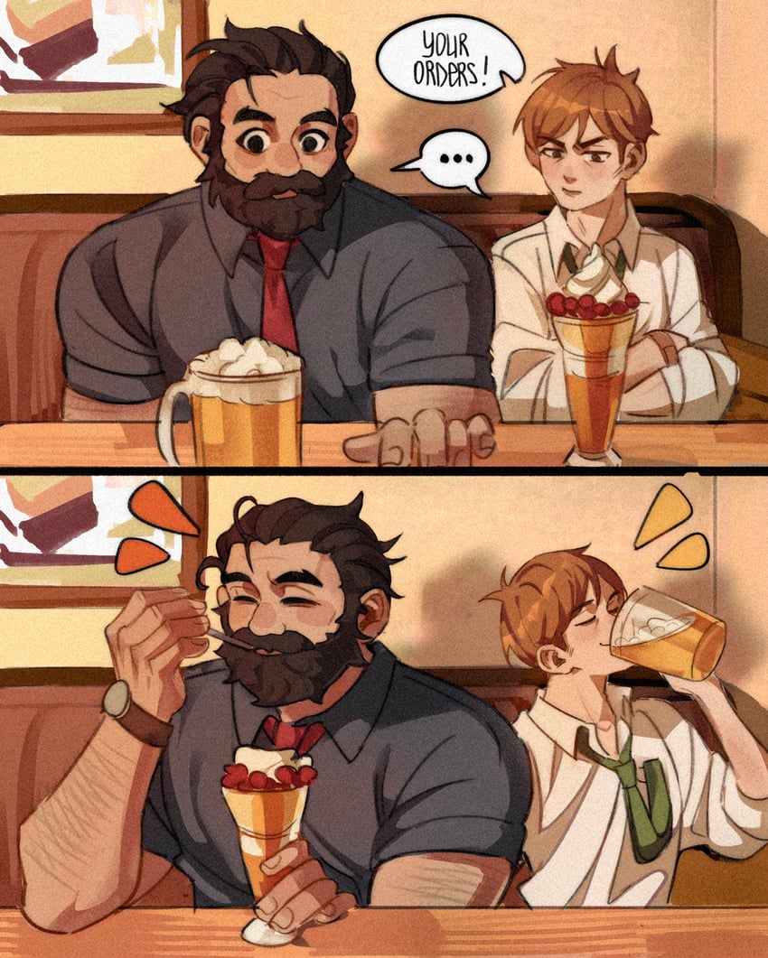 senshi and chilchuck tims (dungeon meshi) drawn by angrymiloras