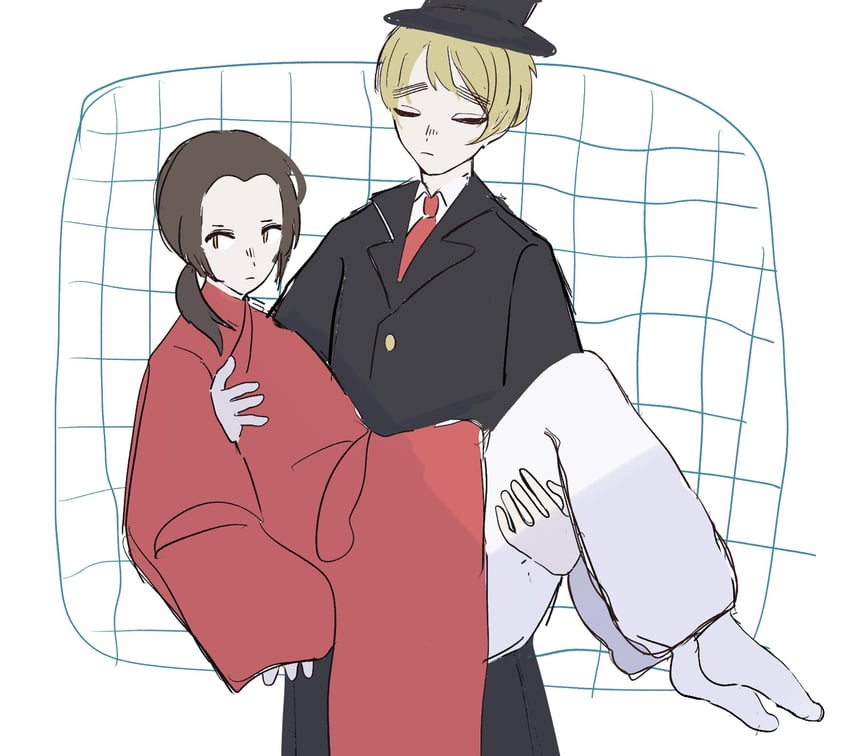 united kingdom and china (axis powers hetalia) drawn by katono_cha