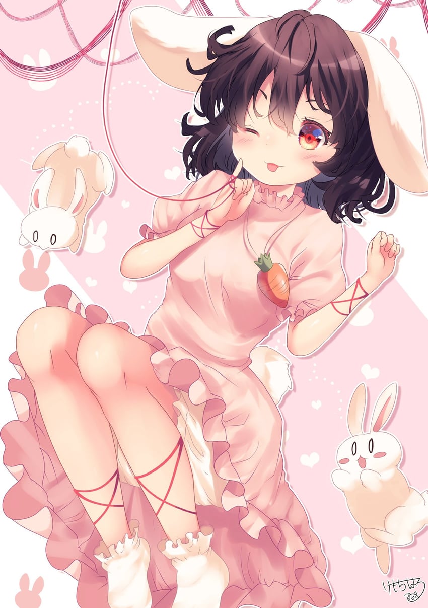 inaba tewi and inaba mob (touhou) drawn by kemo_chiharu