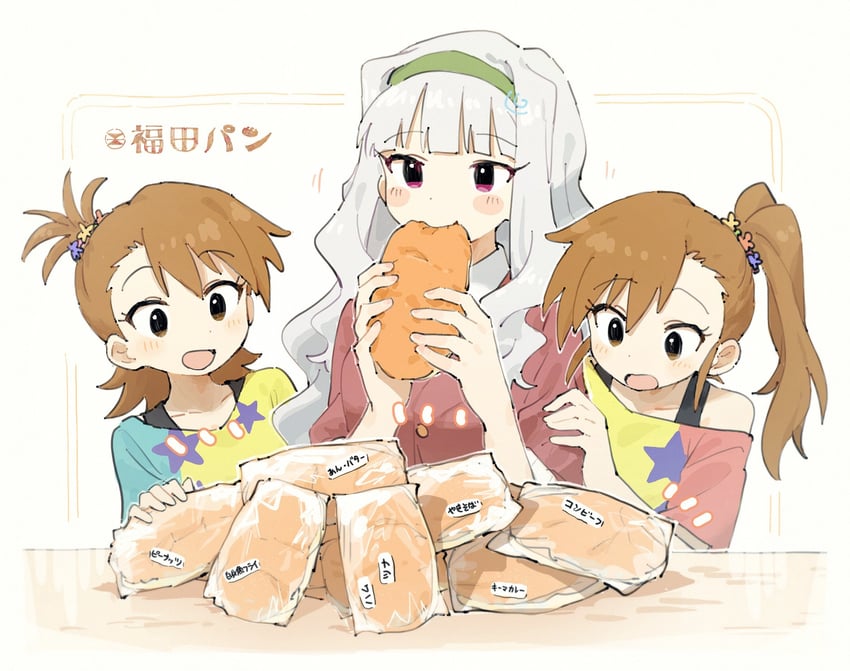 shijou takane, futami mami, and futami ami (idolmaster) drawn by nendo23