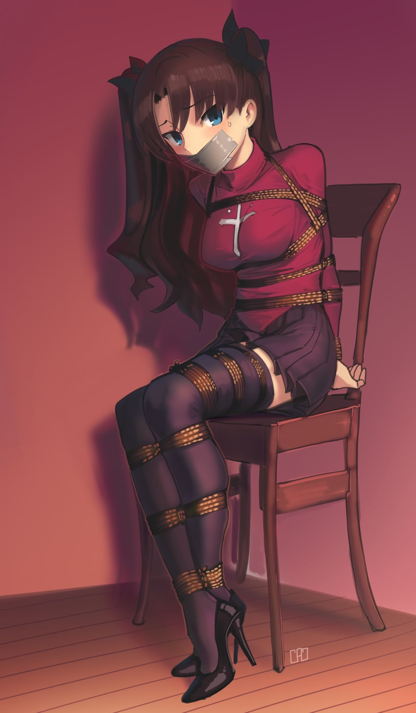 tohsaka rin (fate and 1 more) drawn by cad_(caddo)