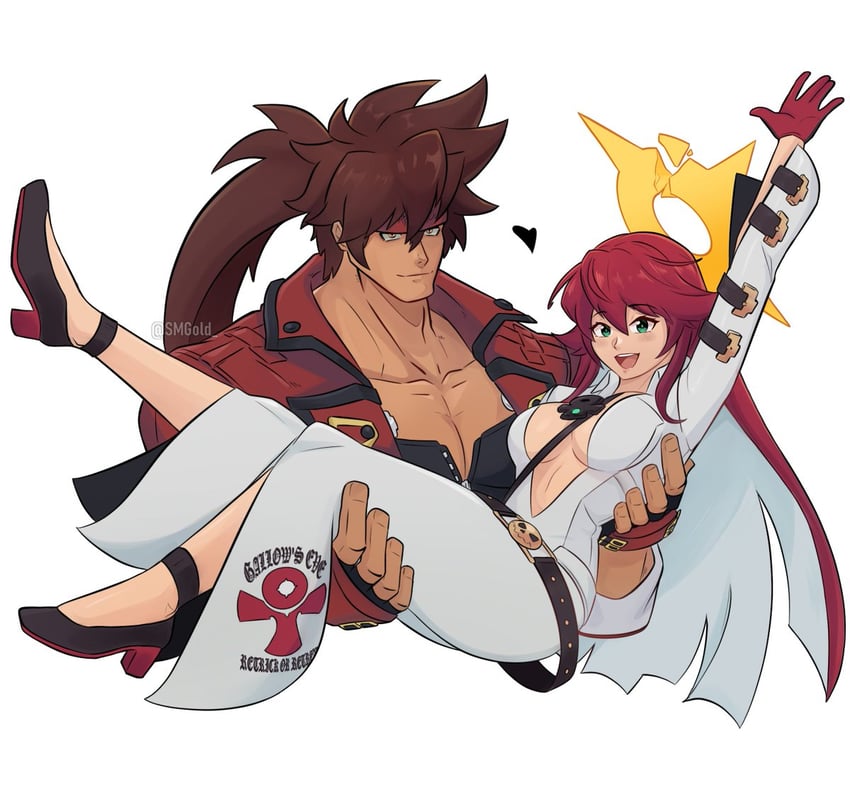 jack-o' valentine and sol badguy (guilty gear and 1 more) drawn by smgold