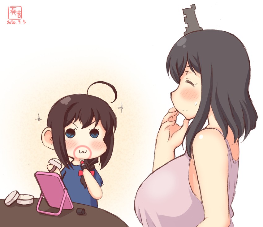 shigure and yamashiro (kantai collection) drawn by kanon_(kurogane_knights)