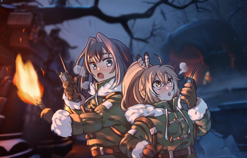 ouro kronii and nanashi mumei (hololive and 3 more) drawn by anco_(platanity)