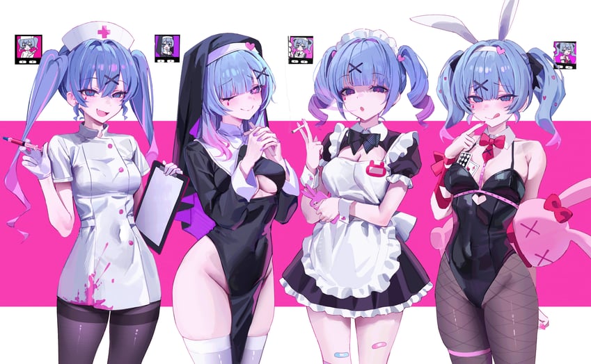 hatsune miku (vocaloid and 1 more) drawn by fungi542