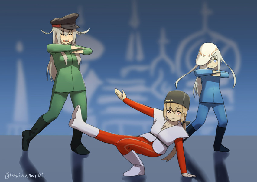 hibiki, verniy, gangut, and tashkent (kantai collection and 1 more) drawn by misumi_(niku-kyu)