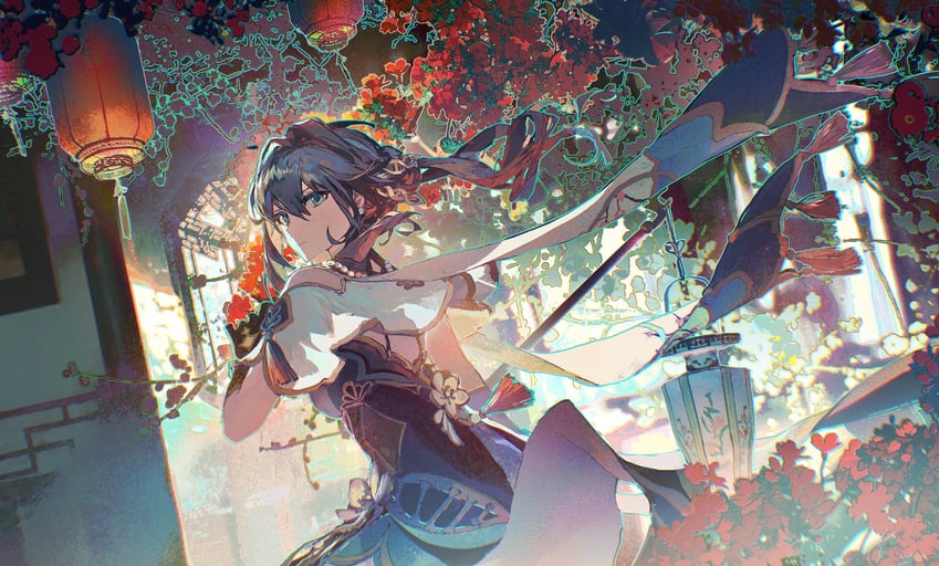 ruan mei (honkai and 1 more) drawn by lobelia_(saclia)