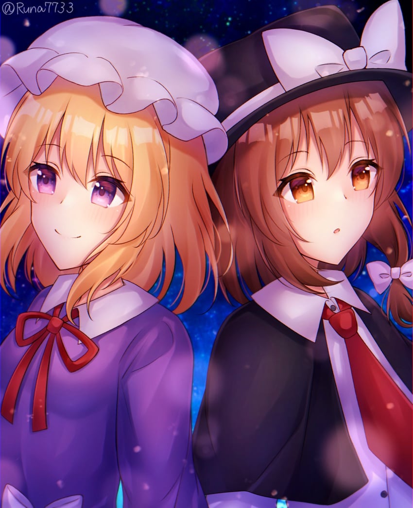 usami renko and maribel hearn (touhou) drawn by runa_(runa7733)