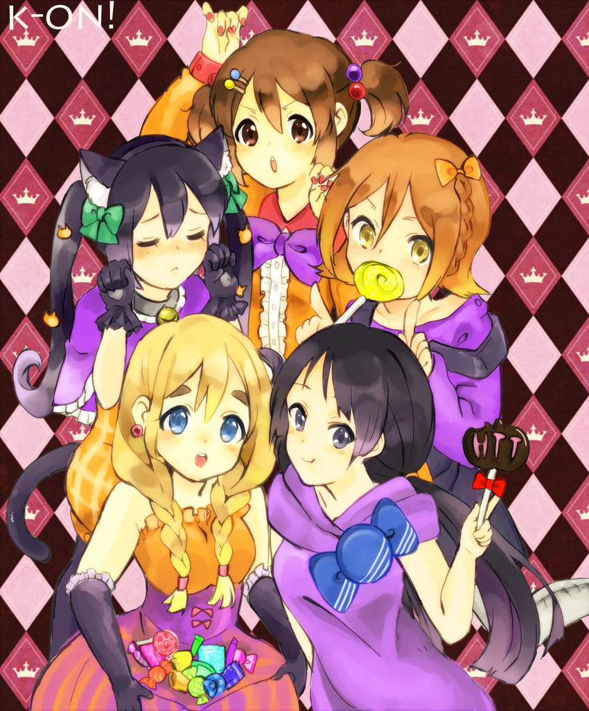 akiyama mio, nakano azusa, hirasawa yui, tainaka ritsu, and kotobuki tsumugi (k-on!) drawn by poruka