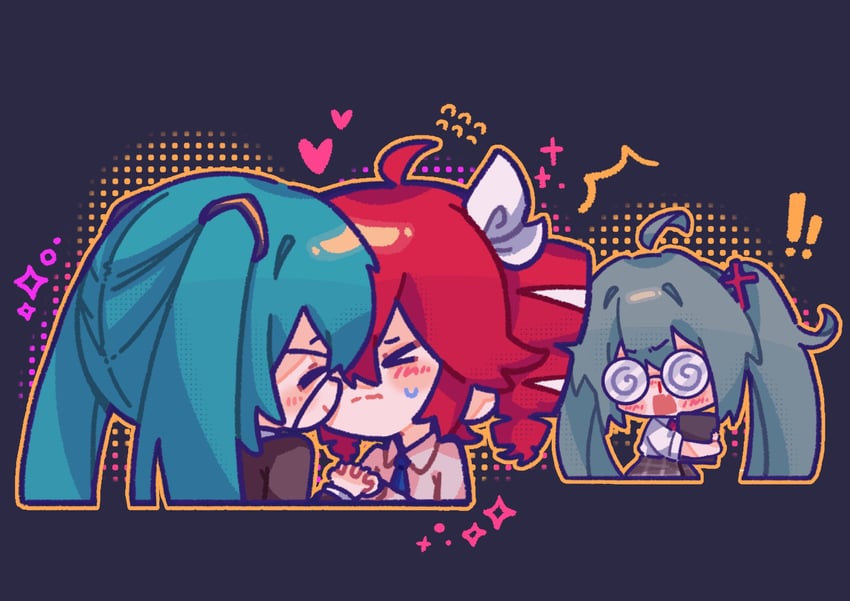 hatsune miku and kasane teto (vocaloid and 5 more) drawn by moochaakaka