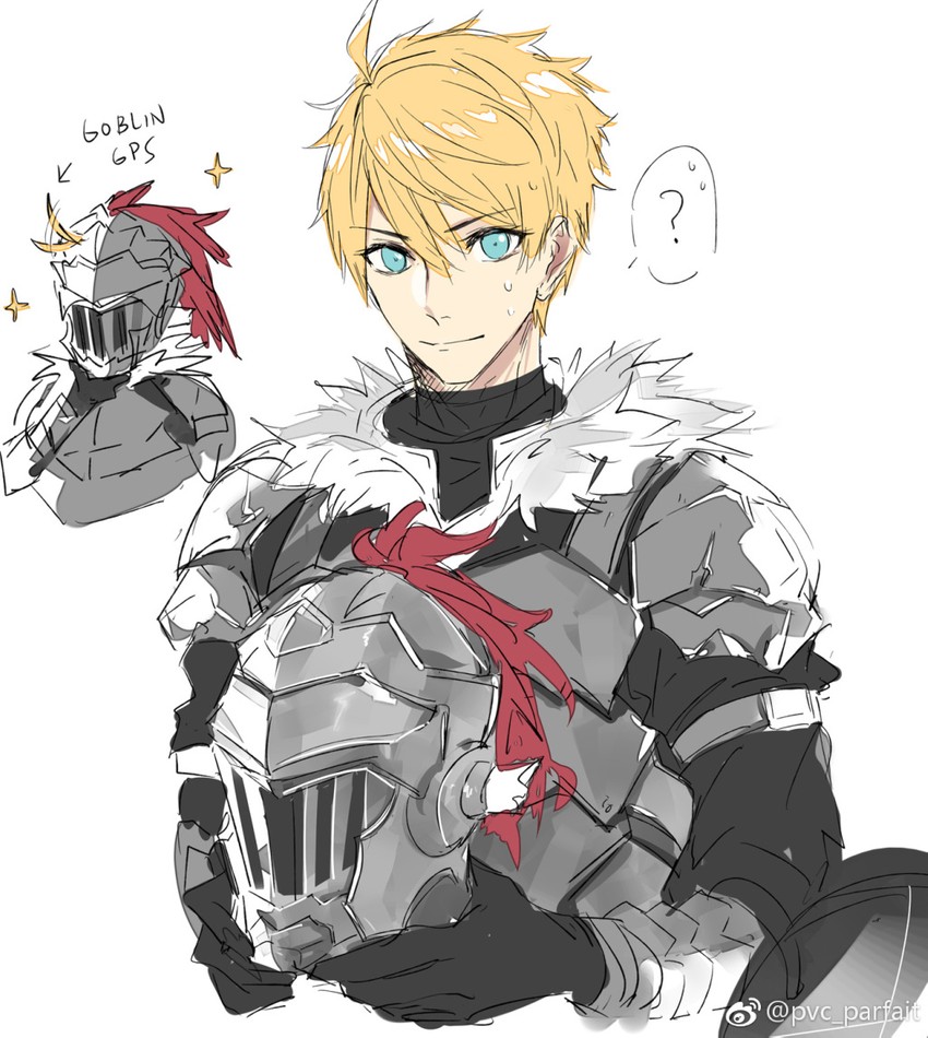 arthur pendragon and goblin slayer (fate and 3 more) drawn by pvc_parfait