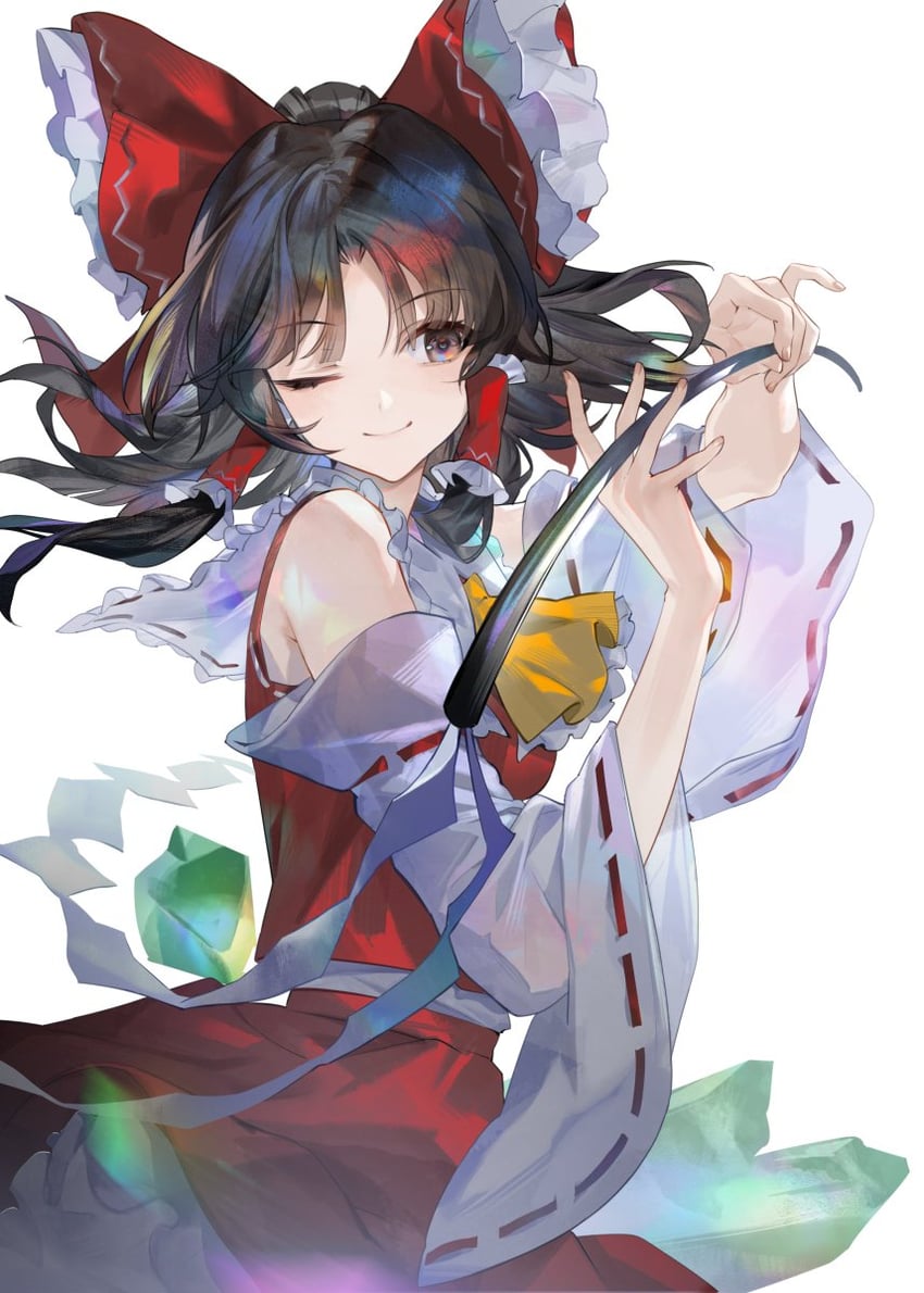 hakurei reimu (touhou and 1 more) drawn by reeh_(yukuri130)