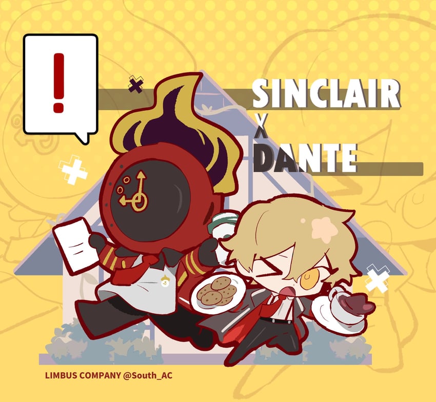 sinclair and dante (project moon and 1 more) drawn by south_ac