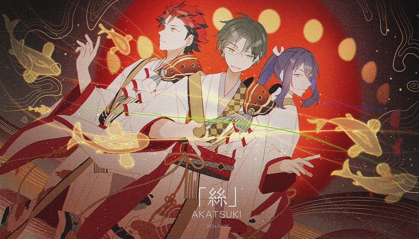 kanzaki souma, kiryu kuro, and hasumi keito (ensemble stars!) drawn by dreonya