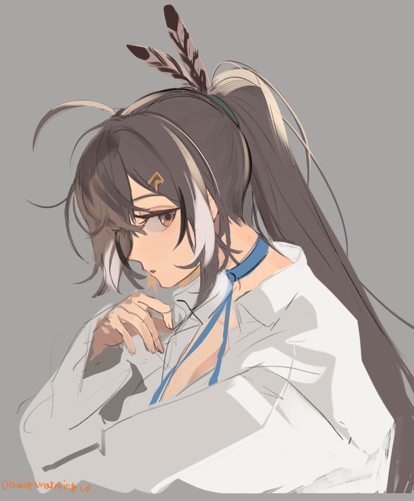 ouro kronii and nanashi mumei (hololive and 1 more) drawn by eus_ing