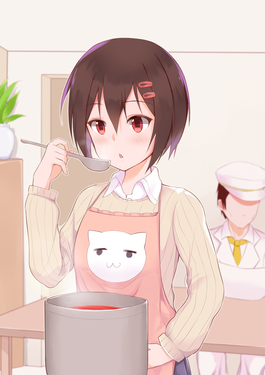 admiral and ayanami (warship girls r) drawn by ero_mang-a