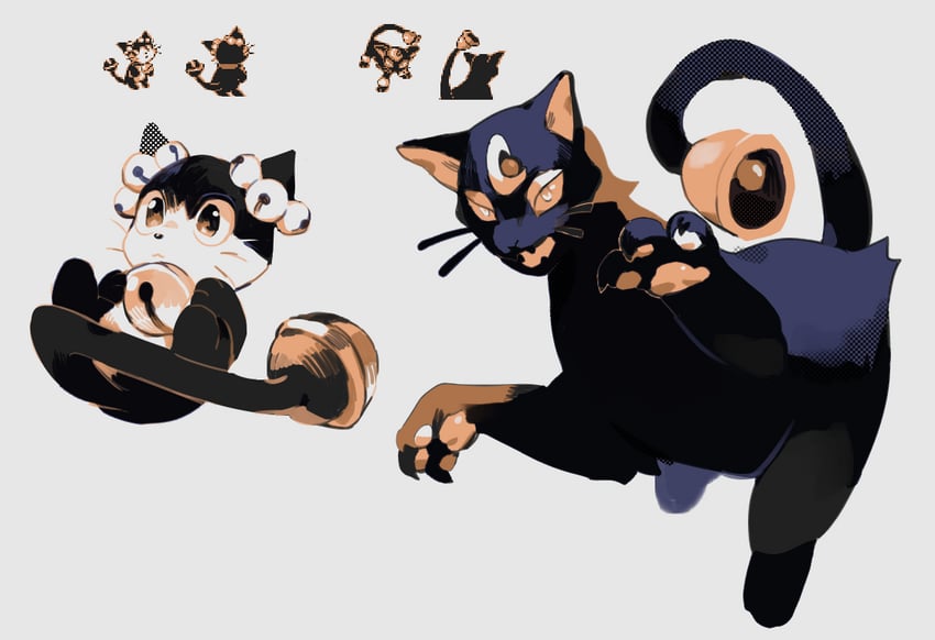 ringring and bellrun (pokemon and 1 more) drawn by sugyomi