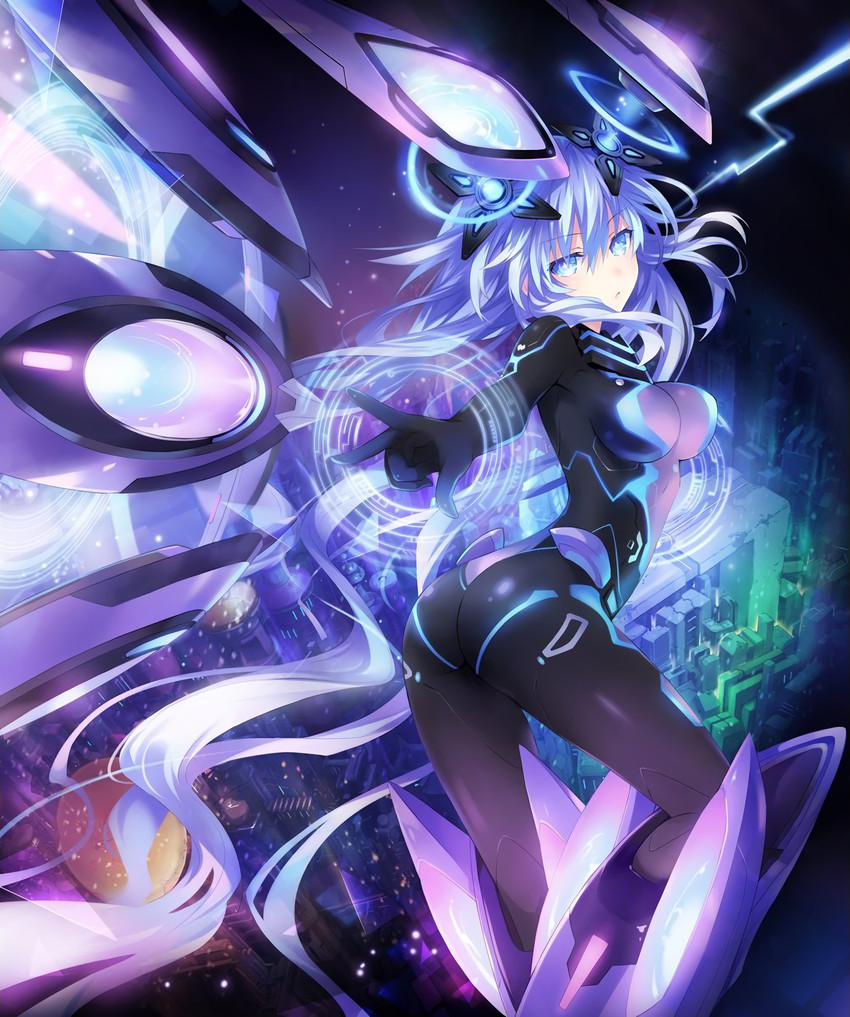 neptune, purple heart, and next purple (neptune and 1 more) drawn by tsunako