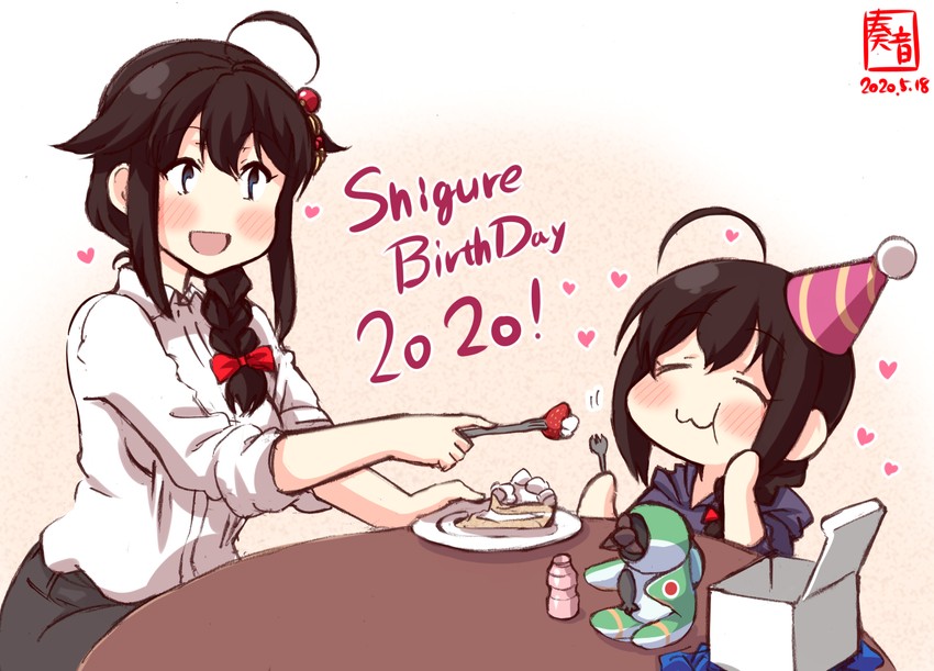 shigure and shigure kai ni (kantai collection) drawn by kanon_(kurogane_knights)