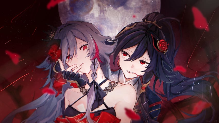 fu hua and herrscher of sentience (honkai and 1 more) drawn by arsum0731