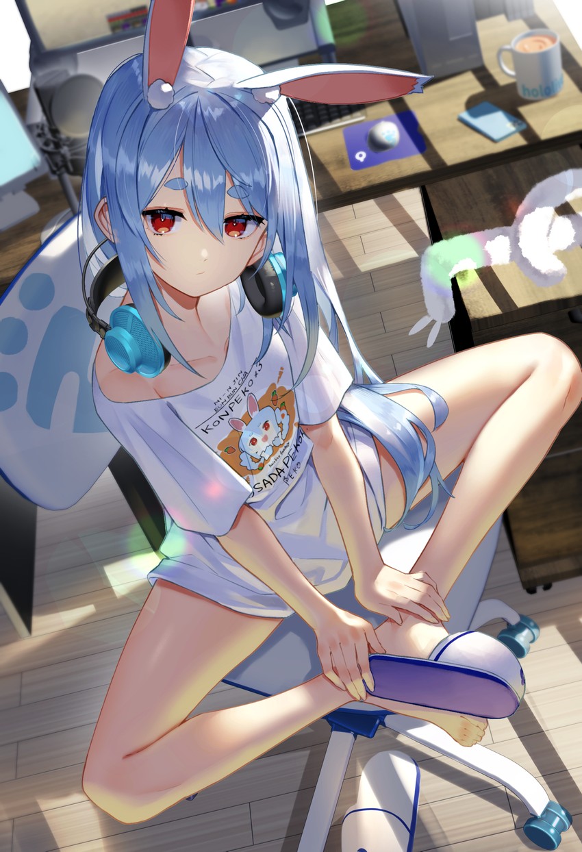 usada pekora and don-chan (hololive and 1 more) drawn by scottie_(phantom2)